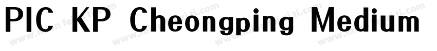 PIC KP Cheongping Medium KP 97KPS F字体转换